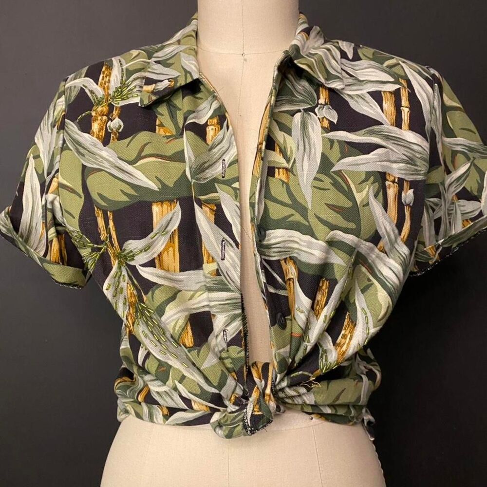 Botanical Button Up Blouse